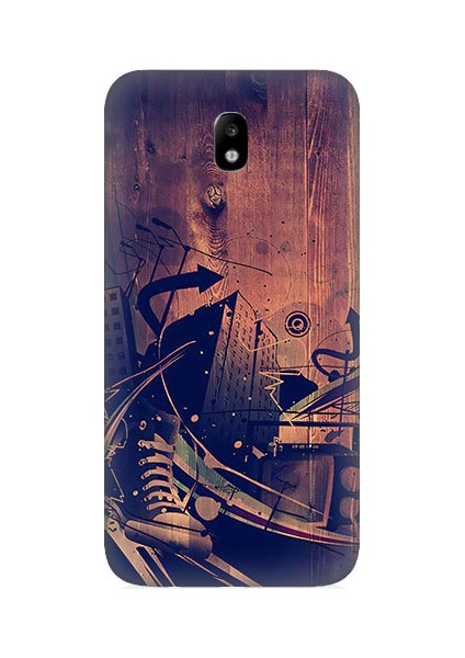Samsung Galaxy J3 Pro Uyumlu Karanlık Tiyatro Desenli Silikon Kılıf