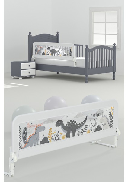 Bed Guard Asansörlü, Renkli Desenli Çocuk Yatak Bariyeri, Yatak Korkuluğu, Bebek Güvenlik Bariyeri 150X60-70 cm