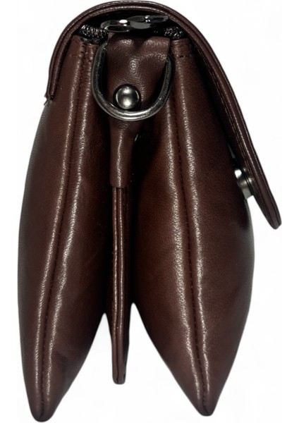 Hakiki Deri Soft Kapaklı Kahverengi Tek Askılı El Çantası-Kol Çantası-Omuz Çantası fiyatları