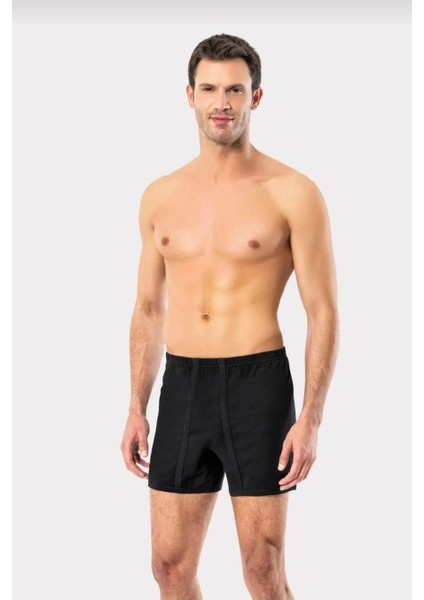 1350 Erkek Penye Paçalı Spor Külot 12 Adet