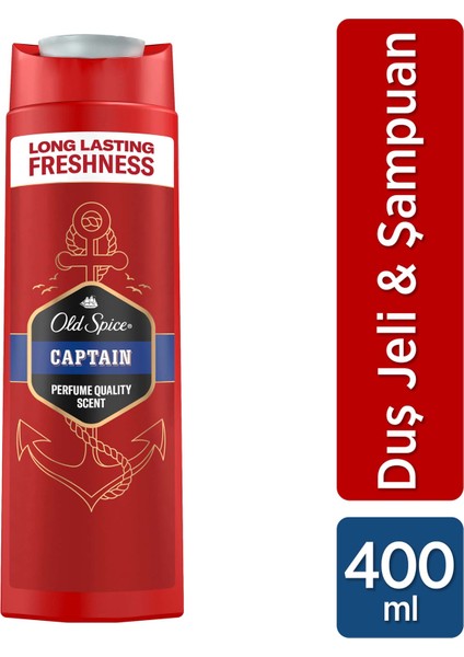 Old Spice Captain Erkek Duş Jeli ve Şampuan 400 ml