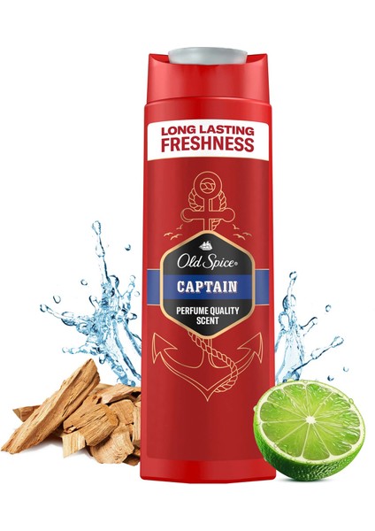 Old Spice Captain Erkek Duş Jeli ve Şampuan 400 ml