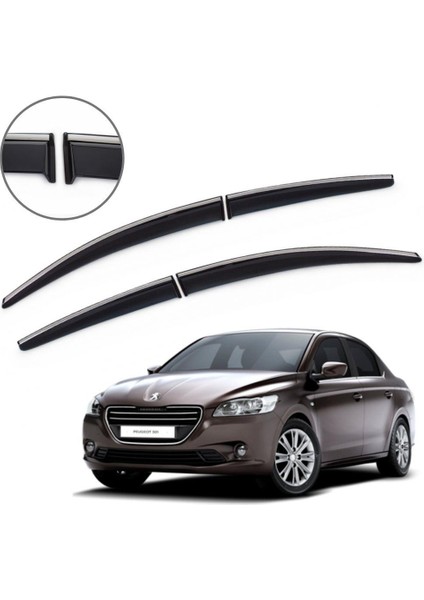 Peugeot 301 Krom Çıtalı Cam Rüzgarlığı 2012-