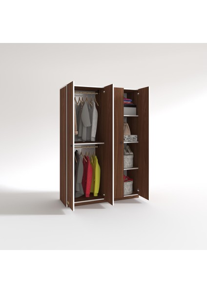 Kenzlife Gardırop 4 Kapılı Kapaklı Devetabanı Cvz 173*120*42 Gardolap Dolap Ofis