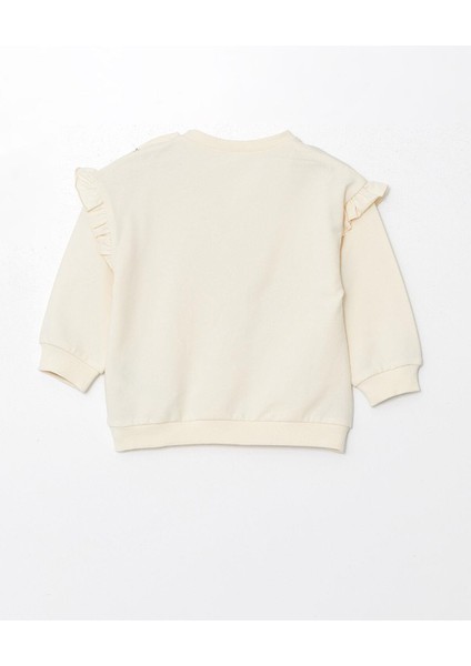 Lcw Baby Bisiklet Yaka Uzun Kollu Baskılı Kız Bebek Sweatshirt ve Tayt 2'li Takım modelleri