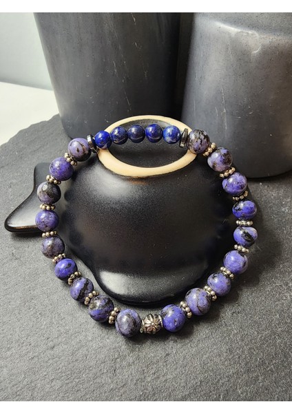 Lapis Lazuli ve Mavi Ceyt Doğal Taş Kadın ve Erkek Bileklik fiyatları