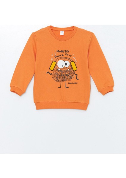 Lcw Kids Bisiklet Yaka Uzun Kollu Erkek Bebek Sweatshirt ve Eşofman Alt 2'li Takım