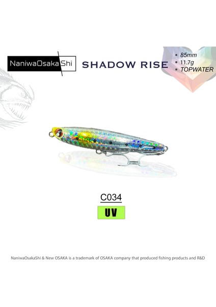Osaka Shadow Rise 8.5 cm 11.7 gr Su Üstü Maket Balık