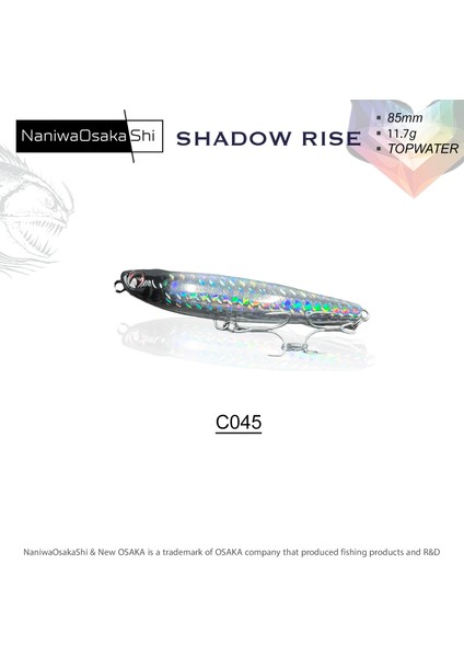 Osaka Shadow Rise 8.5 cm 11.7 gr Su Üstü Maket Balık