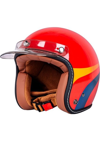3c Unisex Retro Motosiklet Kaskı (Yurt Dışından)