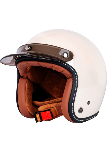 3c Unisex Retro Motosiklet Kaskı (Yurt Dışından)