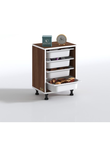 Kenzlife sepetli mutfak dolabı ruberu cvz 062x45x30 banyo oyuncak çamaşır beyaz 4 lü sepet fiyatları