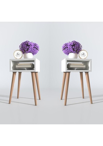 Kenzlife komodin ragnarok byz 2 li set 49*29*29 komidin ahşap ayaklı