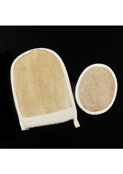 Kabak Lifi Eldiven + Oval Kabak Lif Banyo Yüz Ve Vücut Lifi