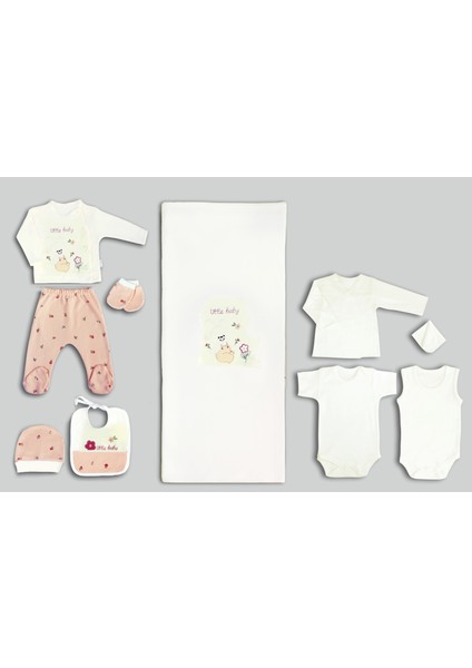 %100 Pamuk Kutulu Little Baby Desenli Hastane Çıkışı