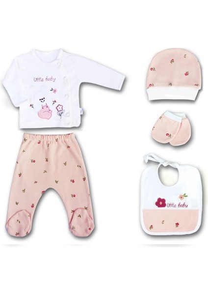 %100 Pamuk Kutulu Little Baby Desenli Hastane Çıkışı