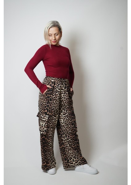 Leopar Cargo Pantolon