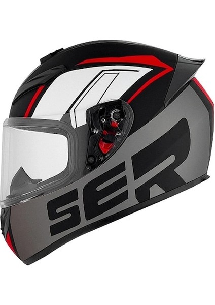 Unisex Yetişkin Motosiklet Kaskı Retro Tam Yüz Kapalı Kask (Yurt Dışından)