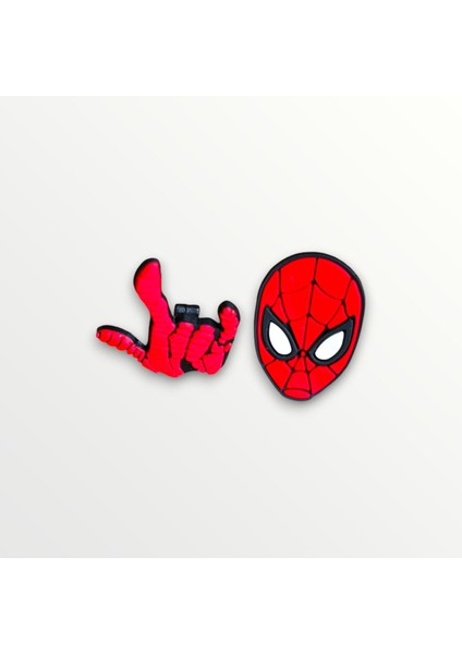 Spor Ayakkabı Bağcık Jibbitz / Charm / Süsü Spiderman 2 Li Set