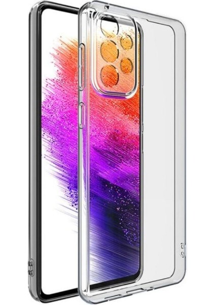 Samsung Galaxy A52S Uyumlu Şeffaf Silikon Kılıf - Kamera Korumalı Esnek Tam Koruma Kapak