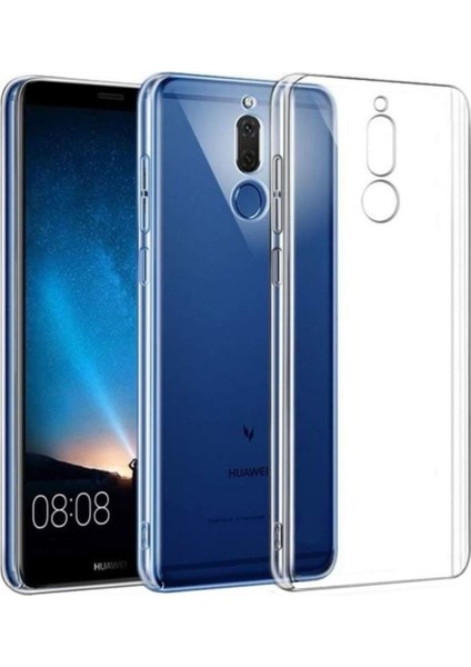 Huawei Mate 10 Lite Uyumlu Şeffaf Silikon Kılıf - Kamera Korumalı Esnek Tam Koruma Kapak