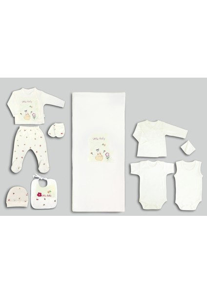 %100 Pamuk Kutulu Little Baby Desenli Hastane Çıkışı