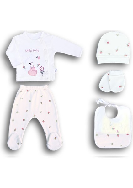 %100 Pamuk Kutulu Little Baby Desenli Hastane Çıkışı