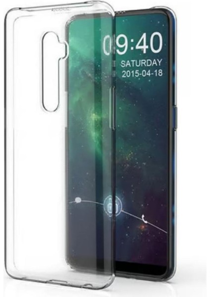 Oppo Reno 2 Uyumlu Şeffaf Silikon Kılıf - Kamera Korumalı Esnek Tam Koruma Kapak