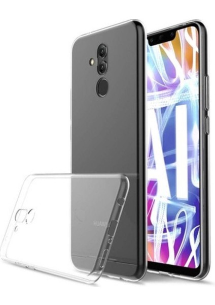 Huawei Mate 20 Lite Uyumlu Şeffaf Silikon Kılıf - Kamera Korumalı Esnek Tam Koruma Kapak