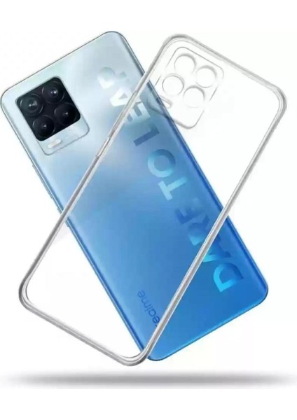 Realme 8 Uyumlu Şeffaf Silikon Kılıf - Kamera Korumalı Esnek Tam Koruma Kapak