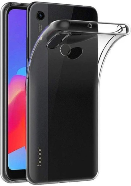 Honor 8A Uyumlu Şeffaf Silikon Kılıf - Kamera Korumalı Esnek Tam Koruma Kapak