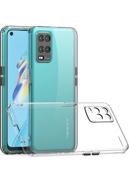 Oppo A54 4G Uyumlu Şeffaf Silikon Kılıf - Kamera Korumalı Esnek Tam Koruma Kapak