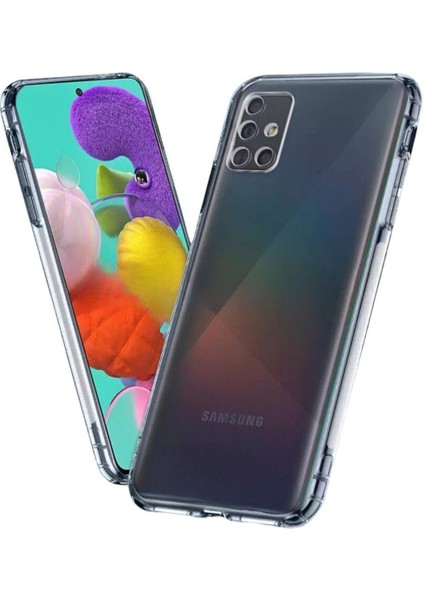 Samsung Galaxy A71 Uyumlu Şeffaf Silikon Kılıf - Kamera Korumalı Esnek Tam Koruma Kapak