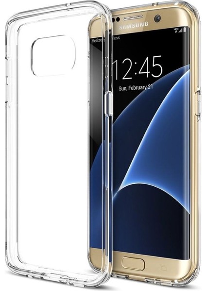 Samsung Galaxy S7 Edge Uyumlu Şeffaf Silikon Kılıf - Kamera Korumalı Esnek Tam Koruma Kapak