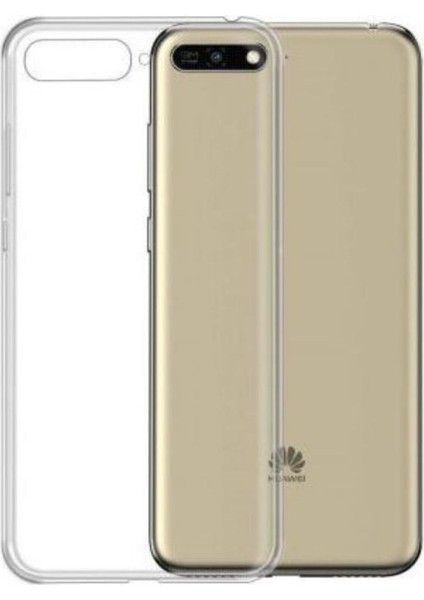Huawei Y6 2018 Uyumlu Şeffaf Silikon Kılıf - Kamera Korumalı Esnek Tam Koruma Kapak
