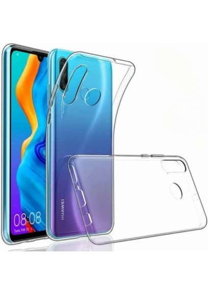 Huawei P30 Lite Uyumlu Şeffaf Silikon Kılıf - Kamera Korumalı Esnek Tam Koruma Kapak