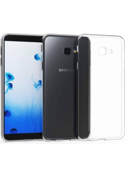 Samsung Galaxy J4 Uyumlu Şeffaf Silikon Kılıf - Kamera Korumalı Esnek Tam Koruma Kapak