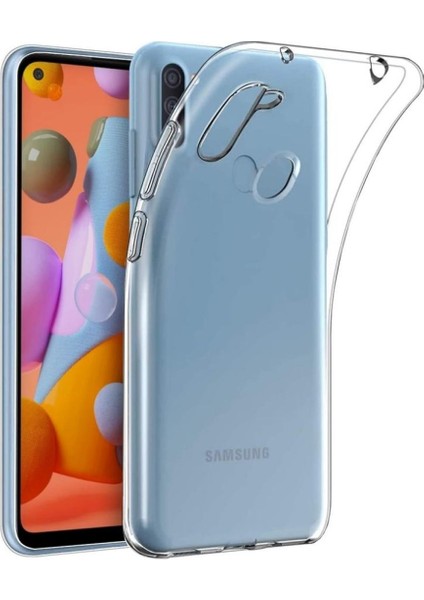 Samsung Galaxy M11 Uyumlu Şeffaf Silikon Kılıf - Kamera Korumalı Esnek Tam Koruma Kapak