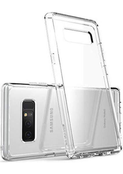 Samsung Galaxy Note 8 Uyumlu Şeffaf Silikon Kılıf - Kamera Korumalı Esnek Tam Koruma Kapak