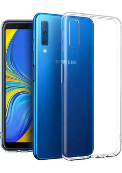 Samsung Galaxy A7 2018 Uyumlu Şeffaf Silikon Kılıf - Kamera Korumalı Esnek Tam Koruma Kapak