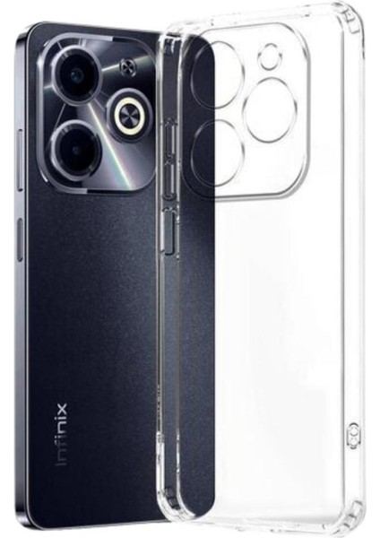 Infinix Hot 40i Uyumlu Şeffaf Silikon Kılıf - Kamera Korumalı Esnek Tam Koruma Kapak