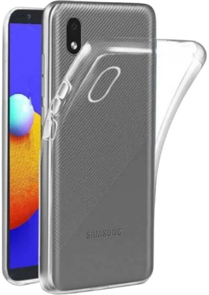 Samsung Galaxy A01 Core Uyumlu Şeffaf Silikon Kılıf - Kamera Korumalı Esnek Tam Koruma Kapak
