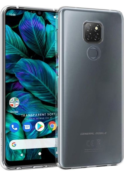 General Mobile GM 20 Uyumlu Şeffaf Silikon Kılıf - Kamera Korumalı Esnek Tam Koruma Kapak