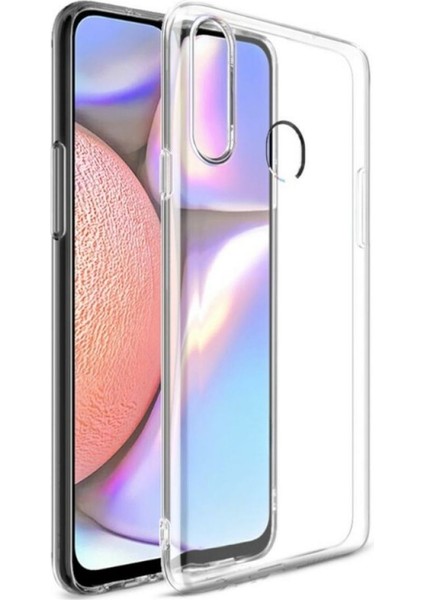 Samsung Galaxy A20S Uyumlu Şeffaf Silikon Kılıf - Kamera Korumalı Esnek Tam Koruma Kapak