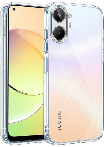 Realme 10 Uyumlu Şeffaf Silikon Kılıf - Kamera Korumalı Esnek Tam Koruma Kapak