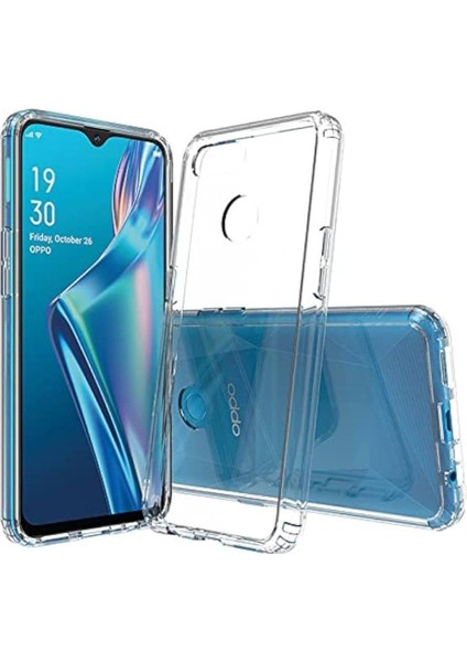 Oppo A12 Uyumlu Şeffaf Silikon Kılıf - Kamera Korumalı Esnek Tam Koruma Kapak