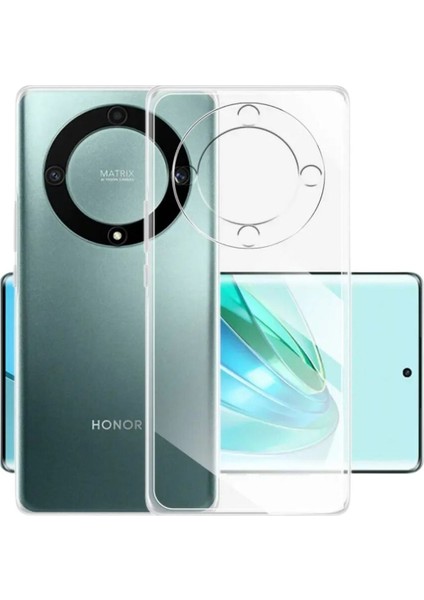 Honor X9A Uyumlu Şeffaf Silikon Kılıf - Kamera Korumalı Esnek Tam Koruma Kapak