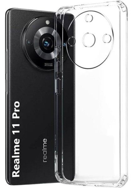 Realme 11 Pro Uyumlu Şeffaf Silikon Kılıf - Kamera Korumalı Esnek Tam Koruma Kapak