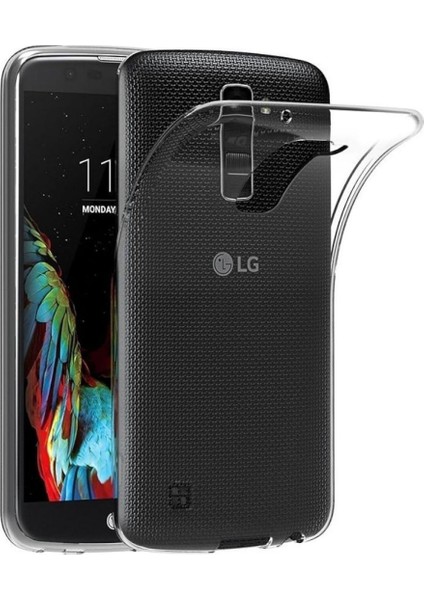 LG K10 2017 Uyumlu Şeffaf Silikon Kılıf - Kamera Korumalı Esnek Tam Koruma Kapak