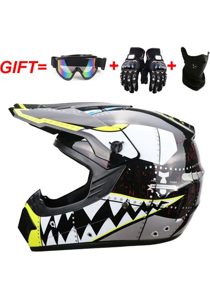 Mundo Venta Unisex Yetişkin Motosiklet Kaskı Off-Road Kask Seti (Yurt Dışından)